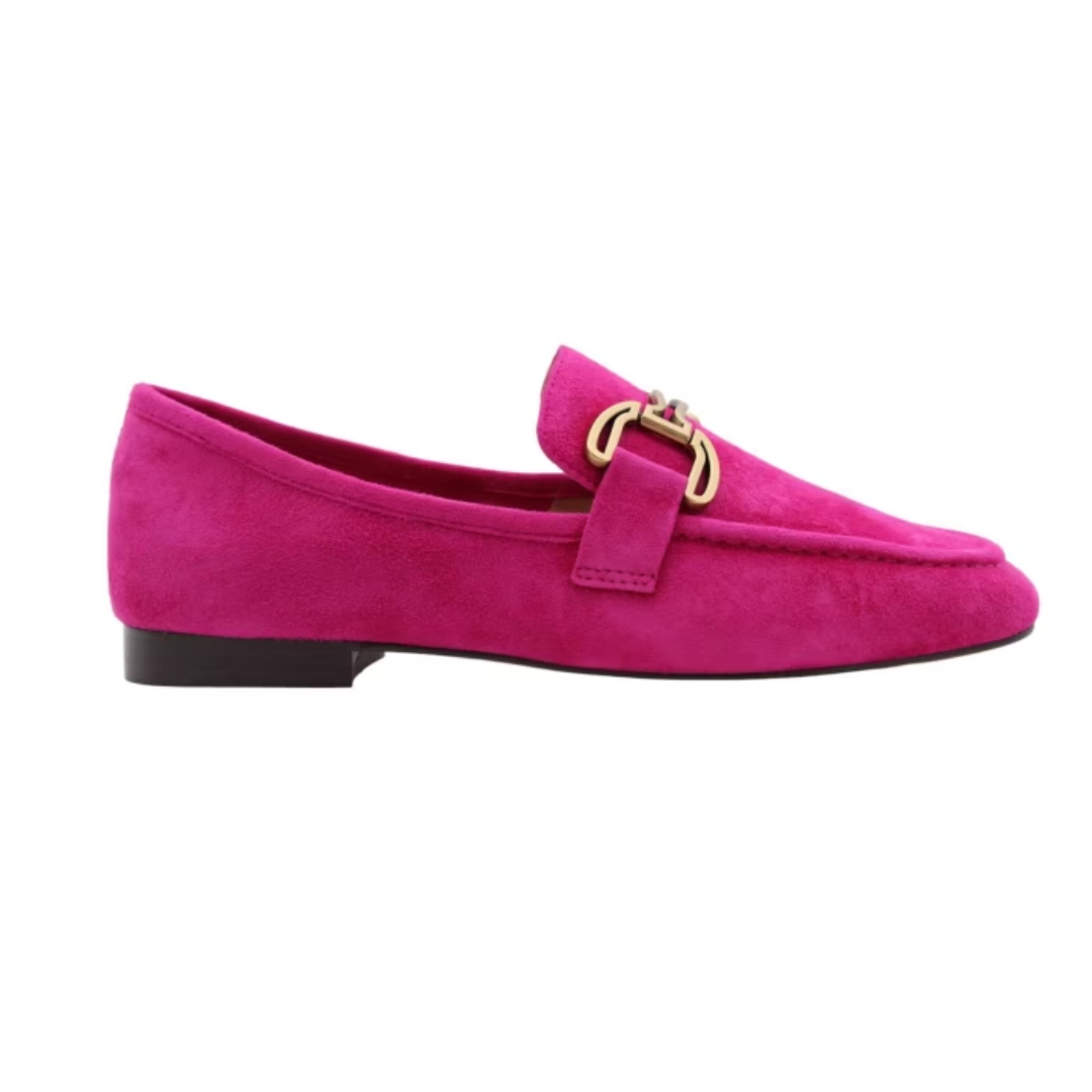 Bibi Lou Fuchsia Suede Loafers