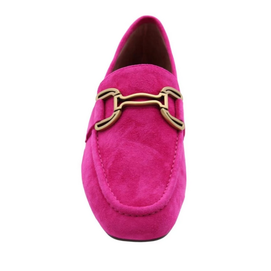 Bibi Lou Fuchsia Suede Loafers