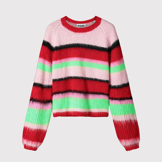 POM Brushed Stripe Sweater