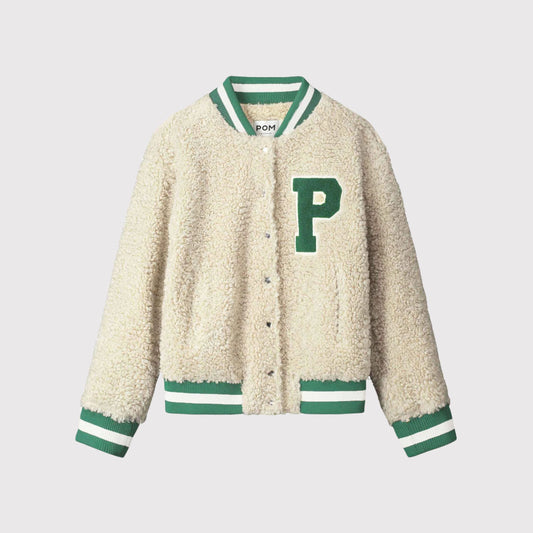 POM Teddy Baseball Jacket