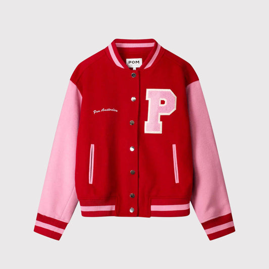 POM Chili Red Baseball Jacket