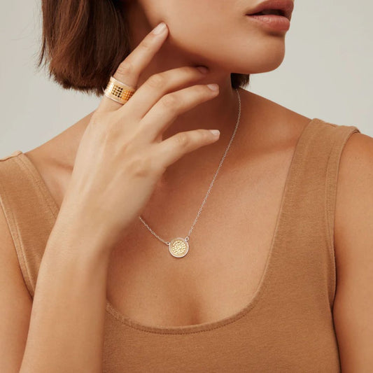 Anna Beck Classic Disc Necklace Gold & Silver