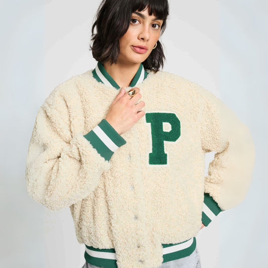 POM Teddy Baseball Jacket