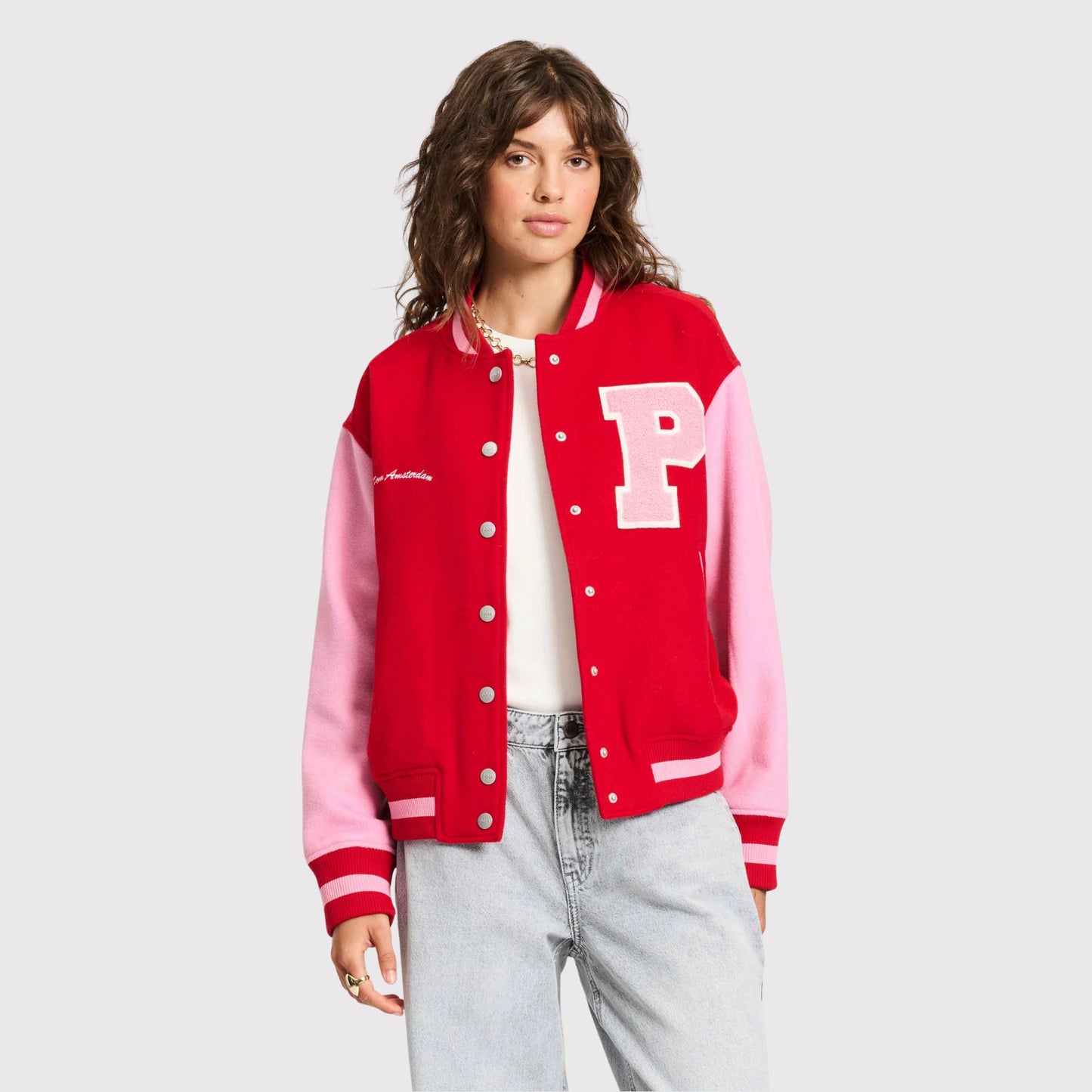 POM Chili Red Baseball Jacket