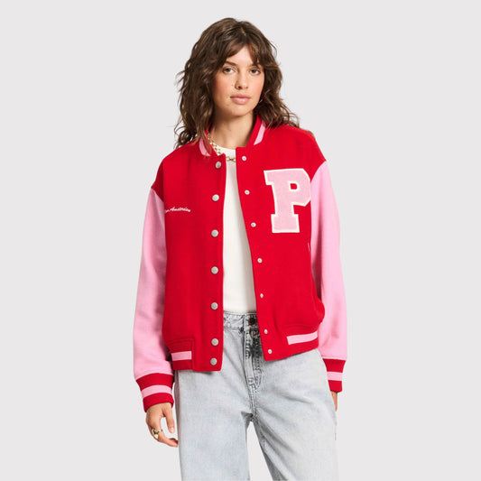 POM Chili Red Baseball Jacket