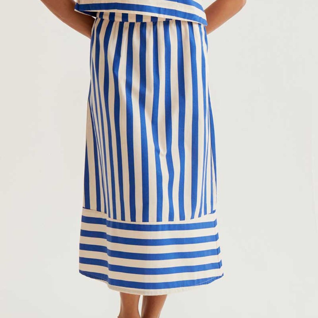 Compania Fantastica Blue Stripe Skirt