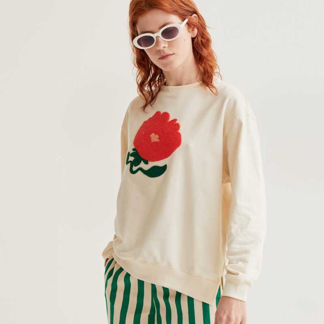 Compania Fantastica Off White Towelling Sweater