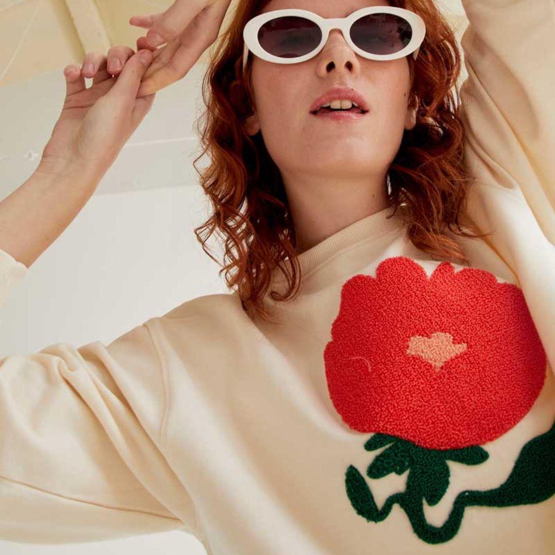 Compania Fantastica Off White Towelling Sweater