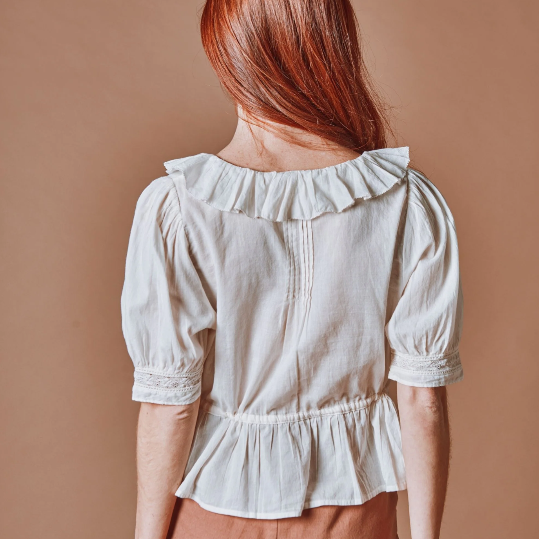 Emile et Ida Vintage Creme Blouse
