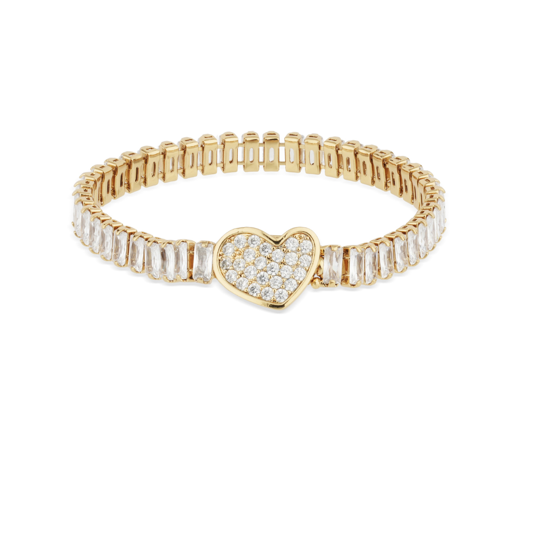 Gas Bijoux Glitter Heart Bracelet
