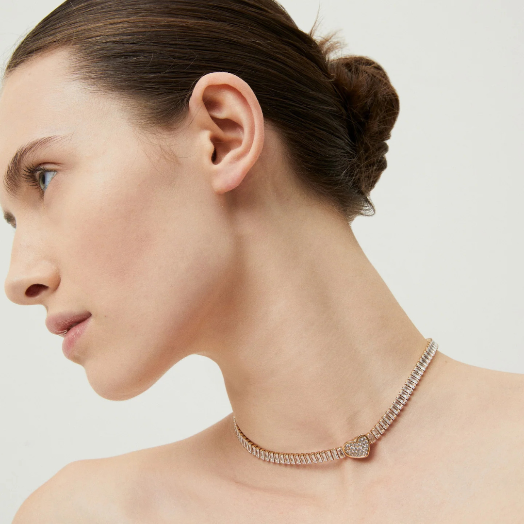 Gas Bijoux Sequin Heart Necklace