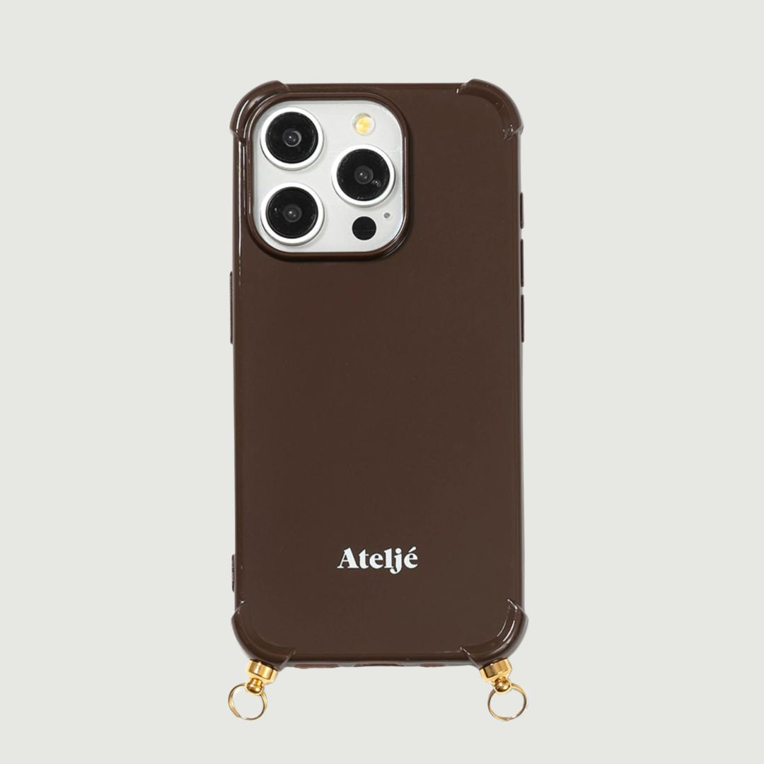 Atelje Brown iPhone Case with Rings