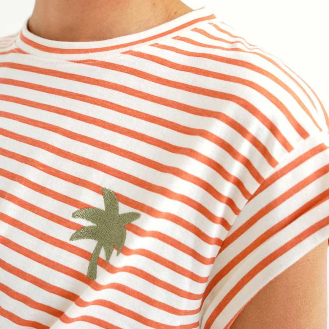Compania Fantastica Brown Stripe Tee