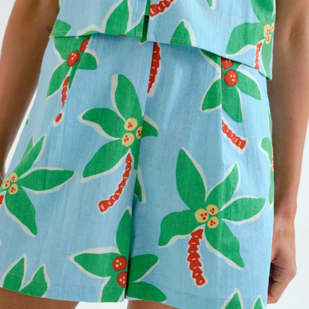 Compania Fantastica Blue Palm Shorts