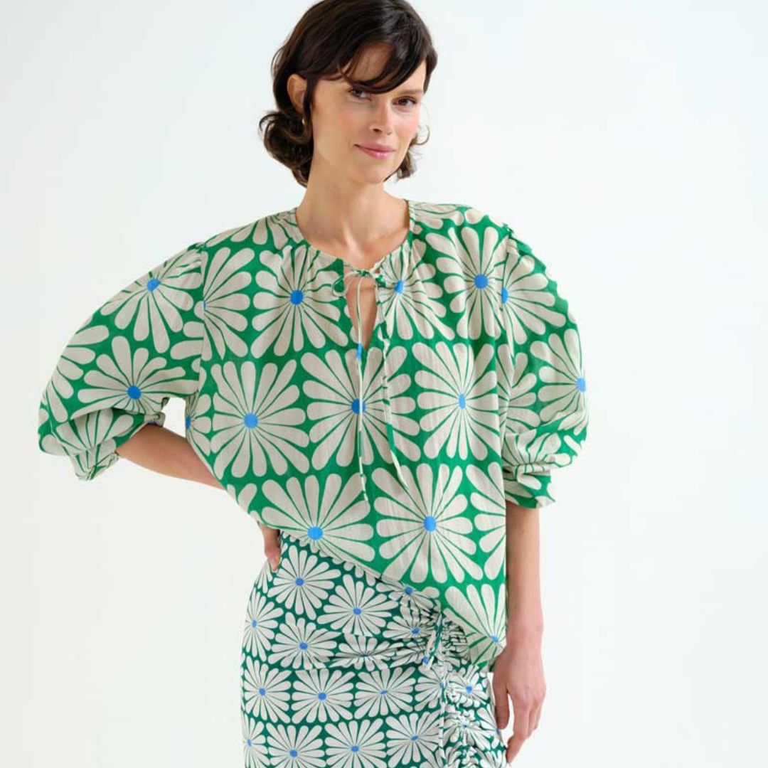 Compania Fantastica Jade Flower Top