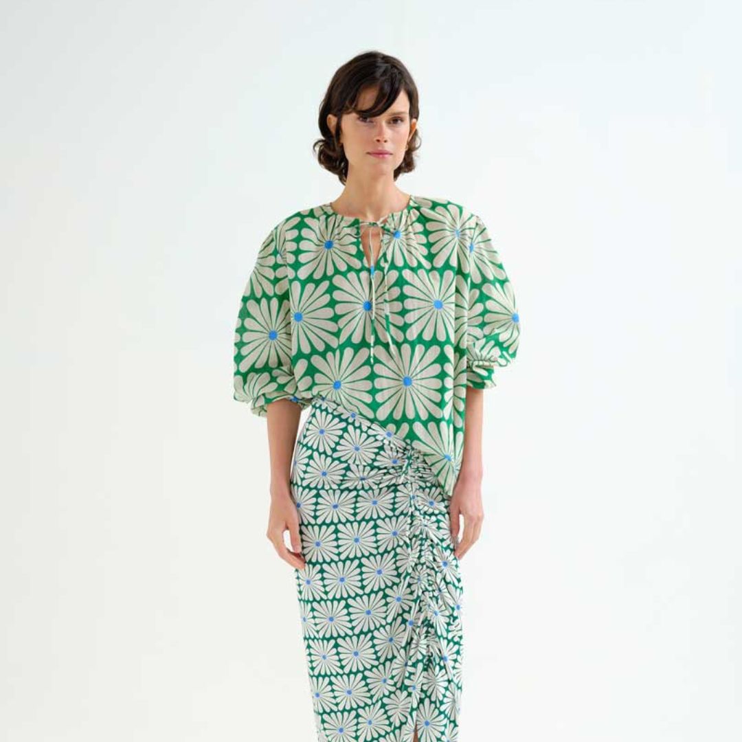 Compania Fantastica Jade Flower Top