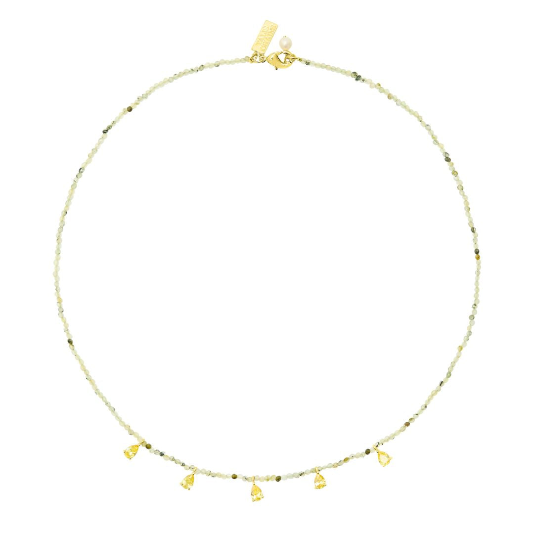 Talis Chains CZ Beaded Jade Necklace