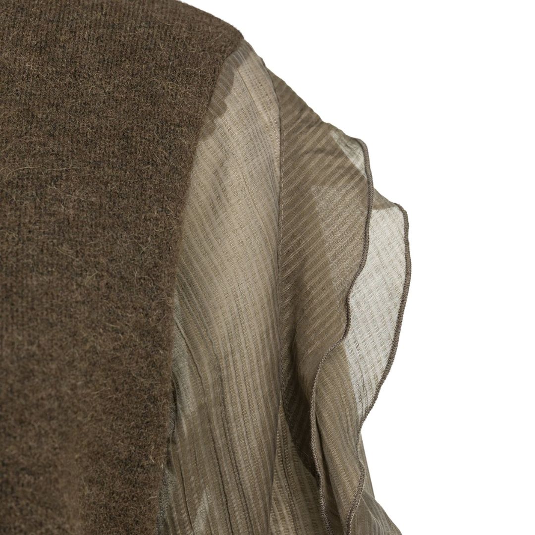 YAYA Ruffle Sleeve Sweater