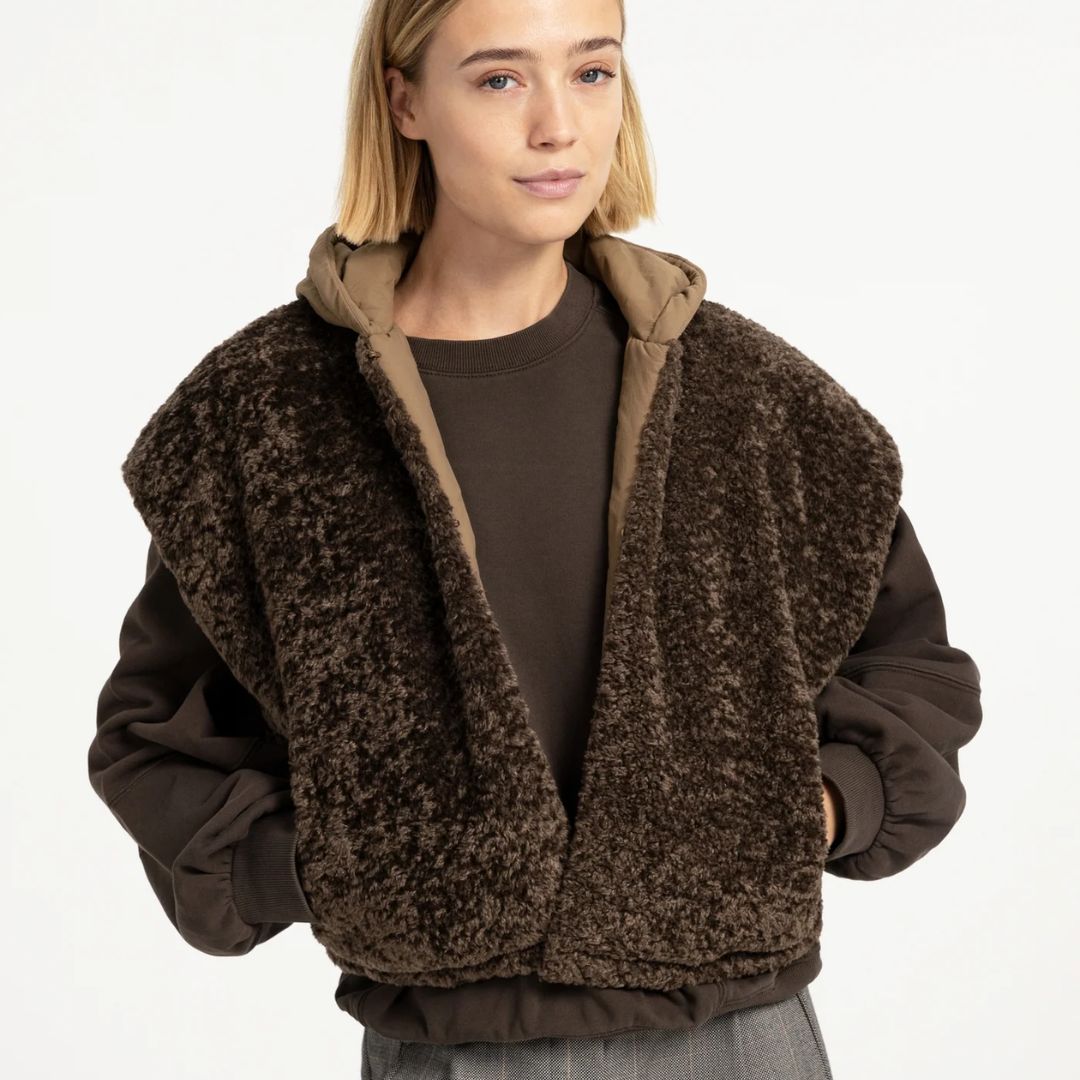 YAYA Reversible Body Warmer with Hood