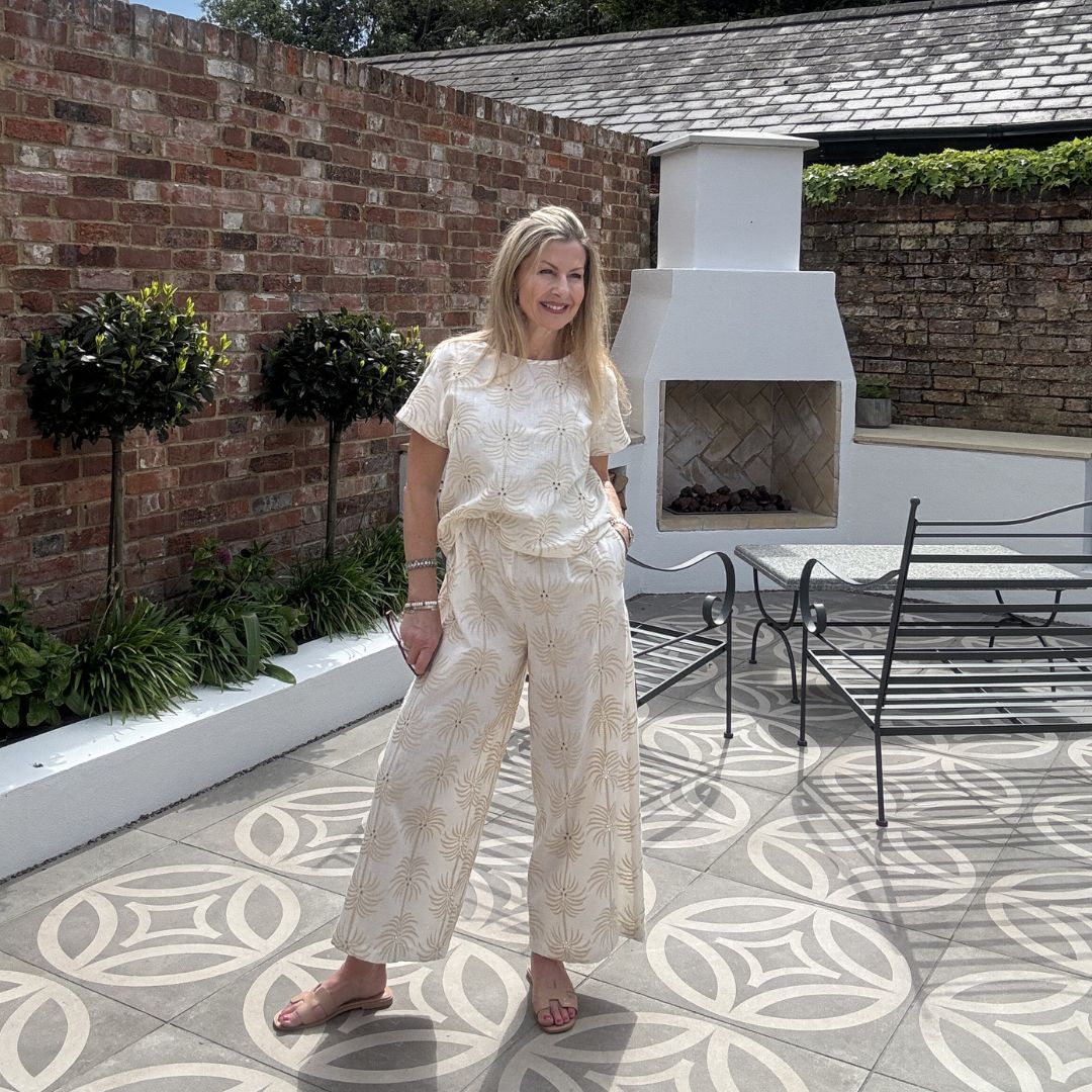 iBlues Embroidered Palm Trouser