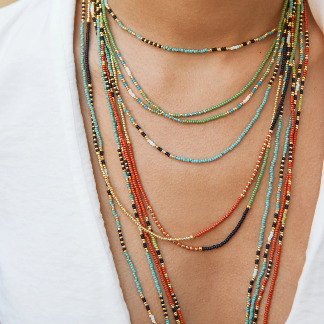Anna Beck Rudo Beaded Necklace 16”