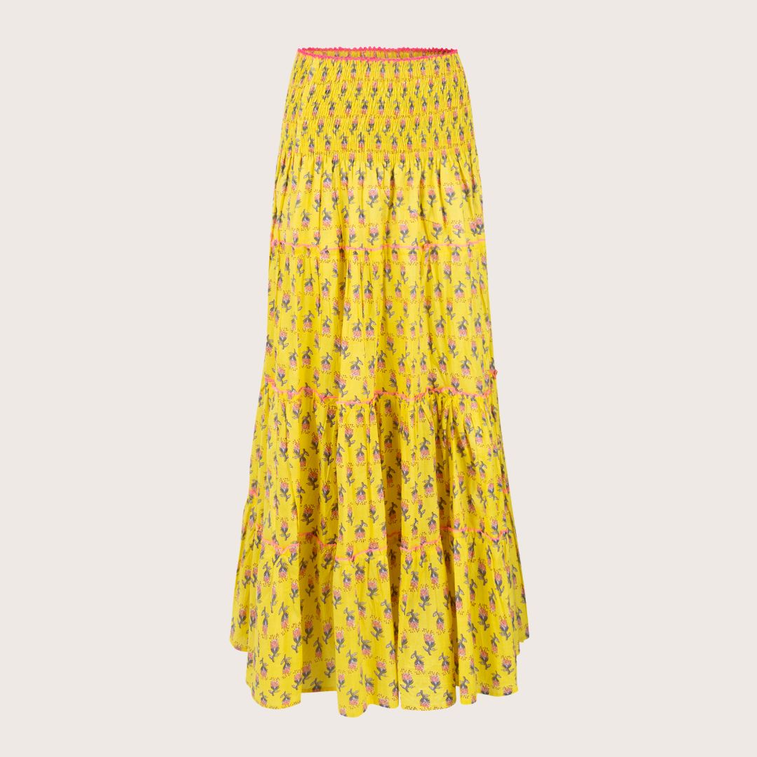 Place du Soleil Double Print Skirt