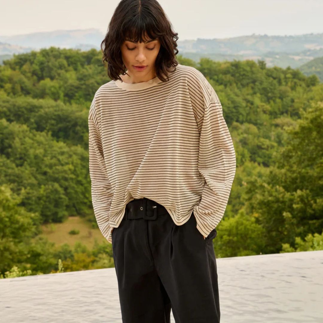 YAYA Knitted Stripe Sweater