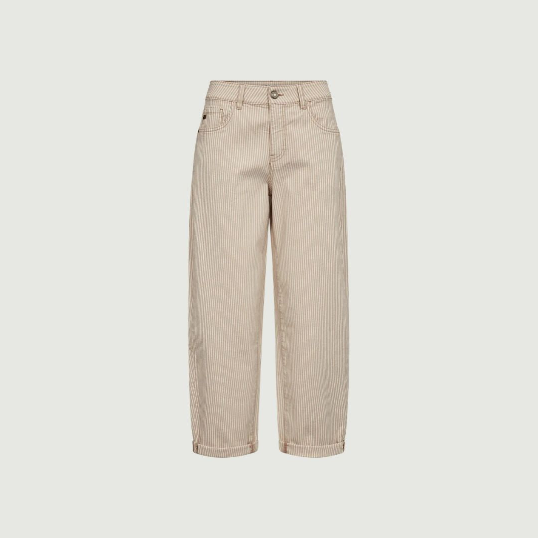Mos Mosh Hellen Stripe Mid Barrel Jean