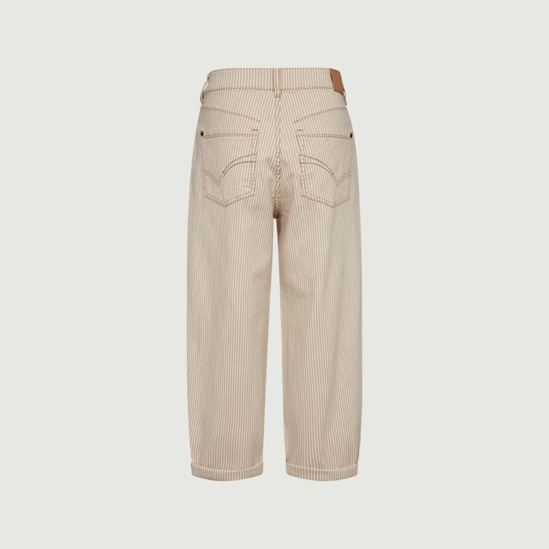 Mos Mosh Hellen Stripe Mid Barrel Jean