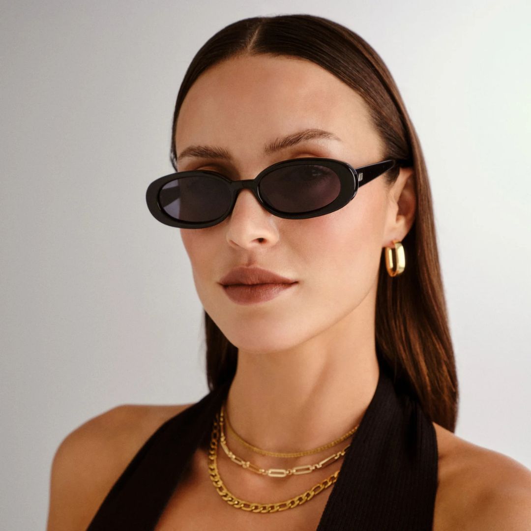 Le Spec Outta Love Black Sunglasses