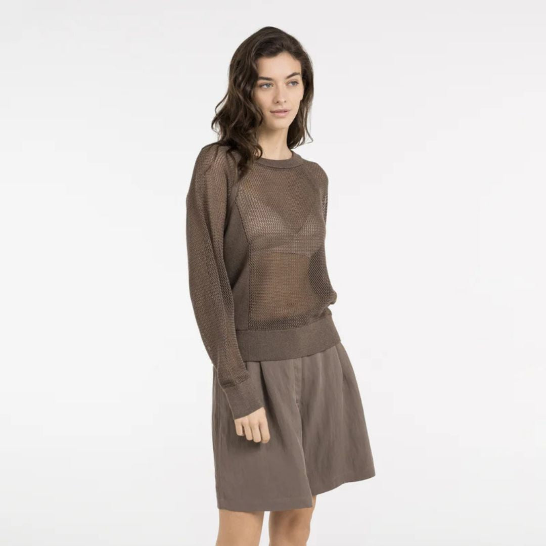YAYA Mesh Stitch Sweater
