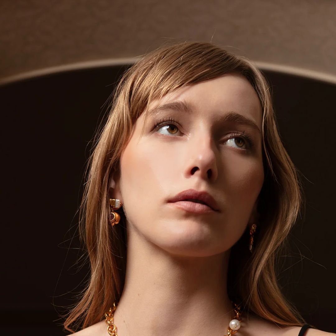 Joanna Laura Constantine Mis-Matched Cabochon and Pearl Earring Short