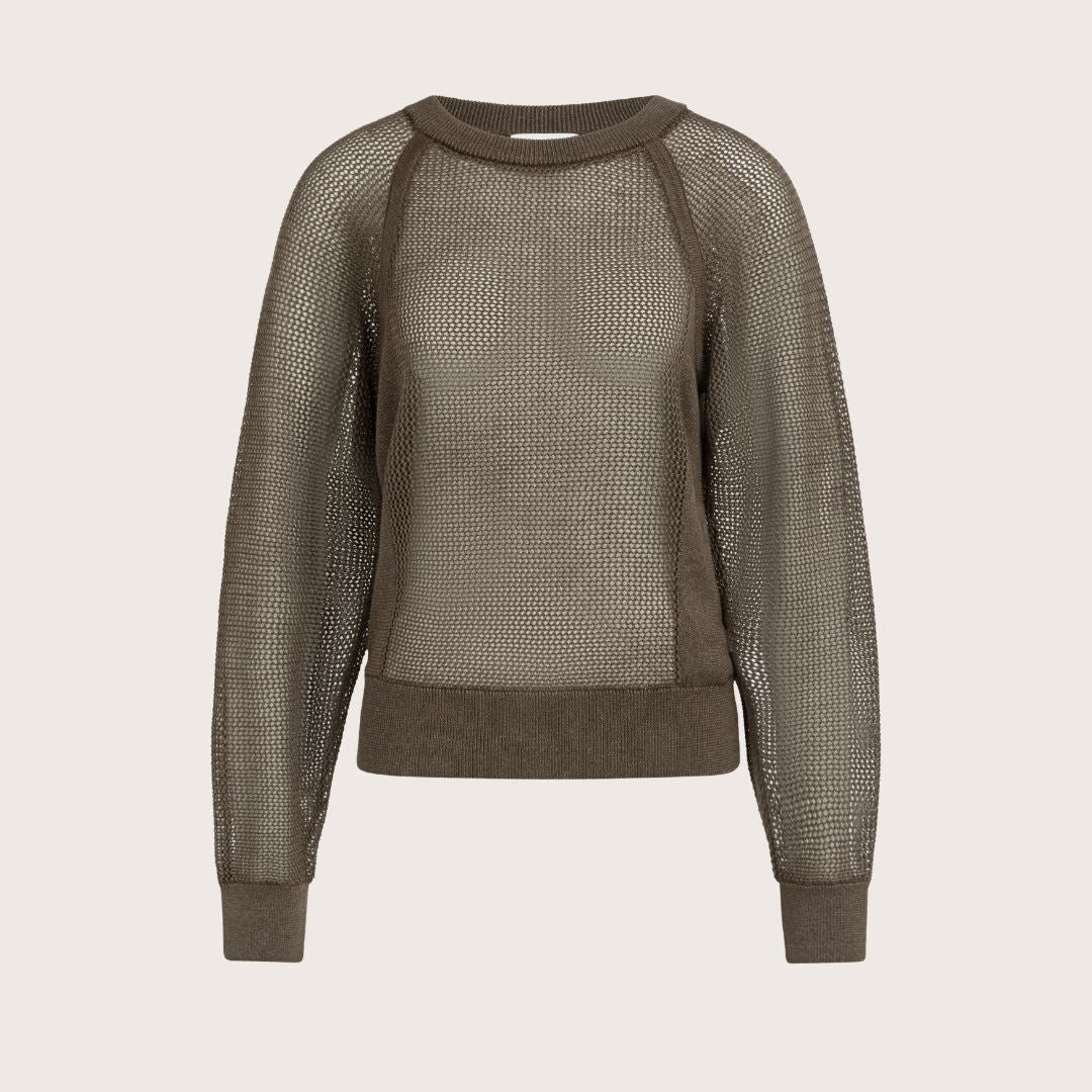 YAYA Mesh Stitch Sweater