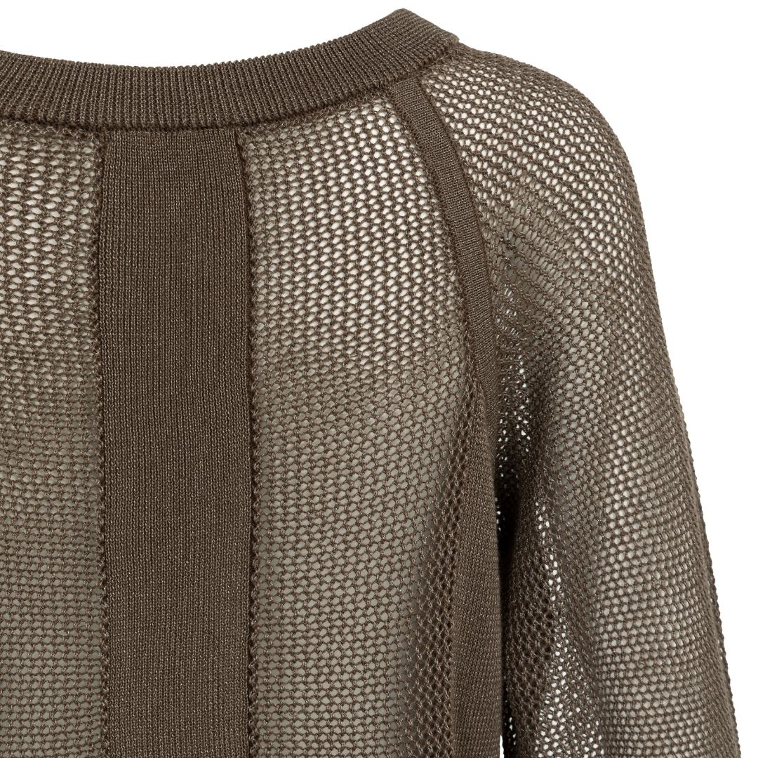 YAYA Mesh Stitch Sweater