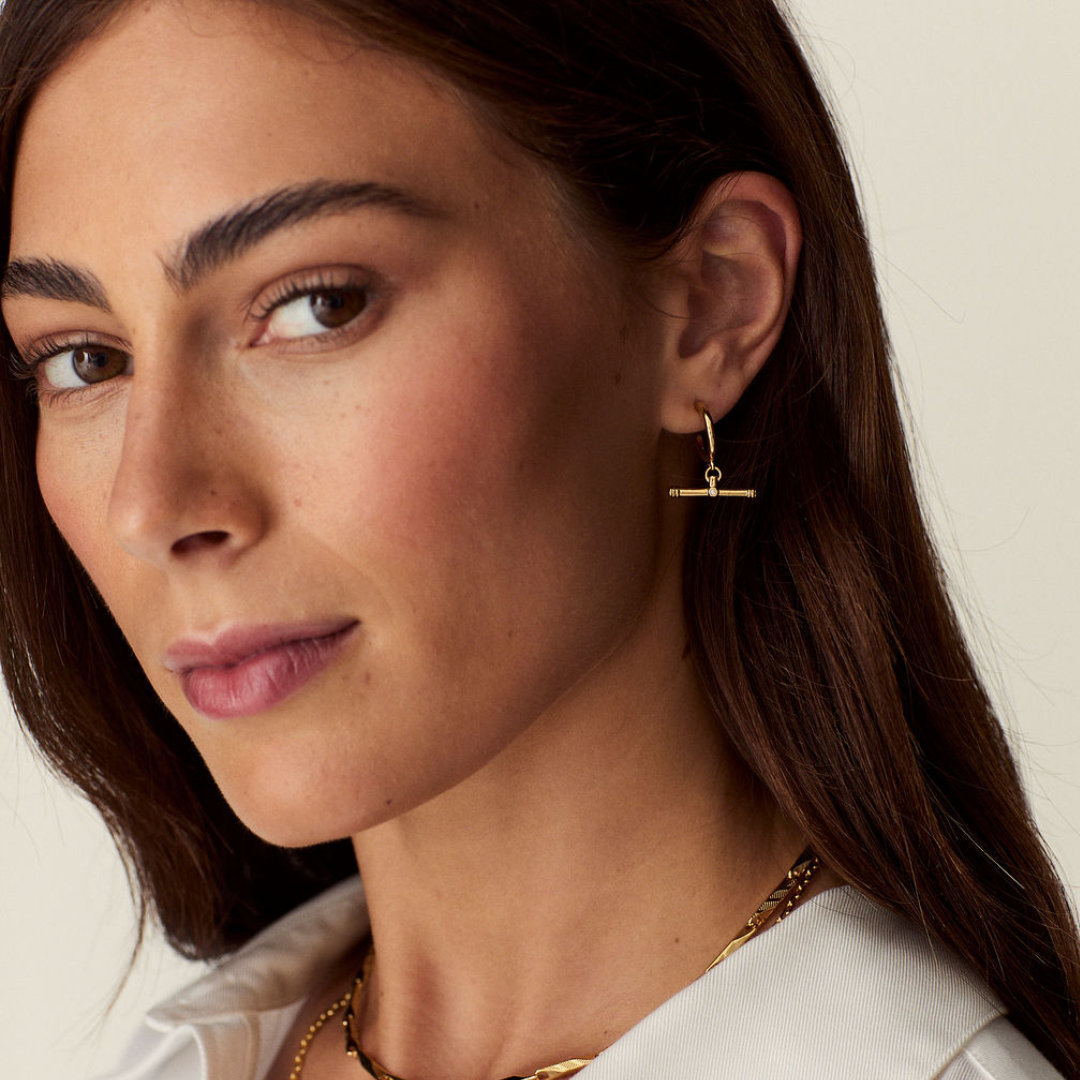 Talis Chains TBar Light Earrings